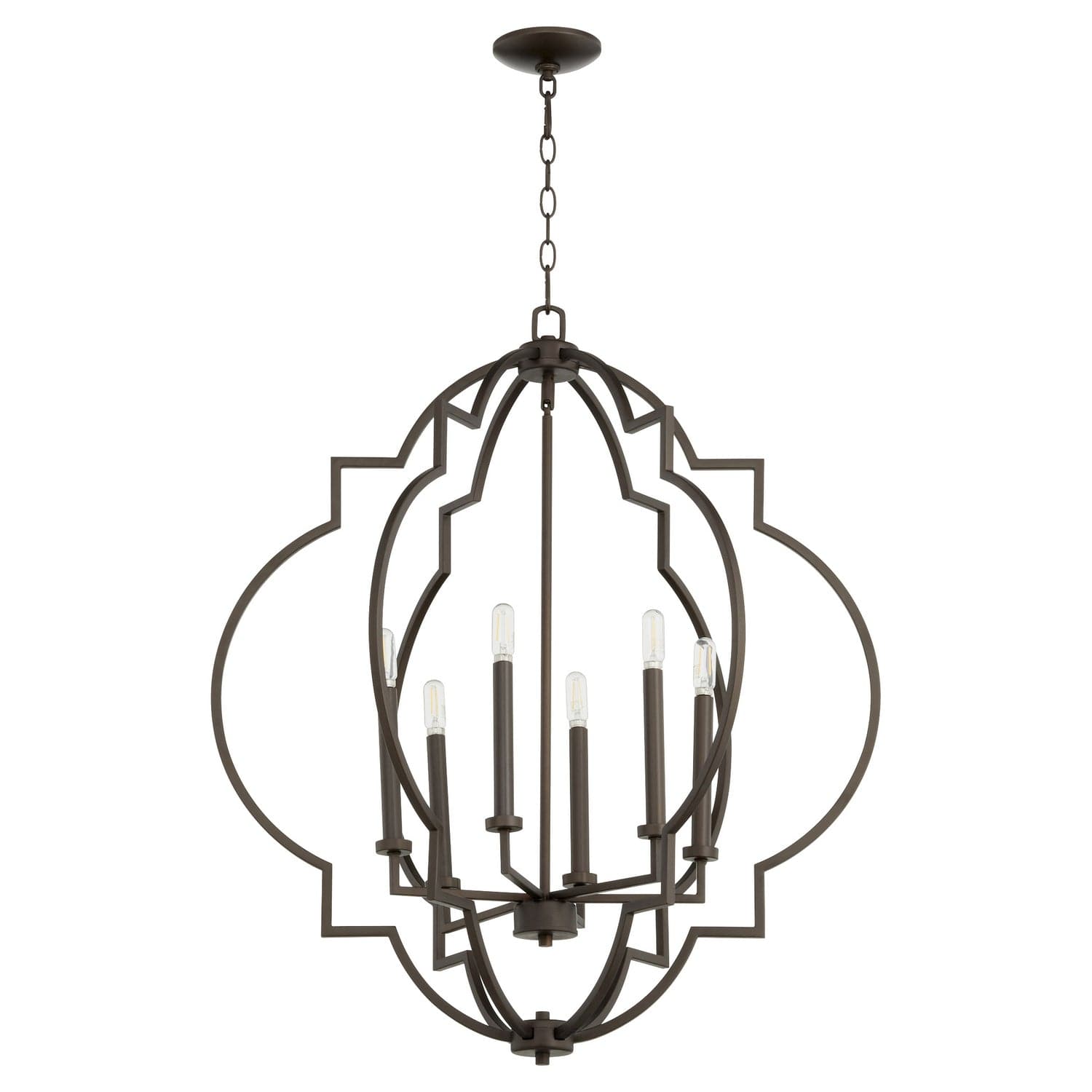 Quorum - 6842-6-86 - Six Light Pendant - Dublin - Oiled Bronze