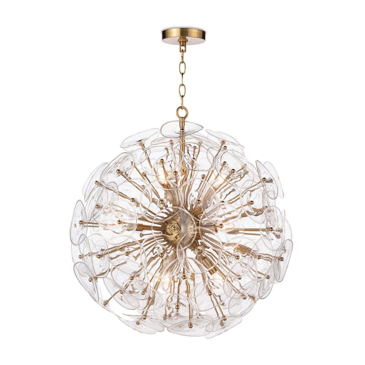 Regina Andrew - 16-1243CLR - Nine Light Chandelier - Poppy - Natural Brass