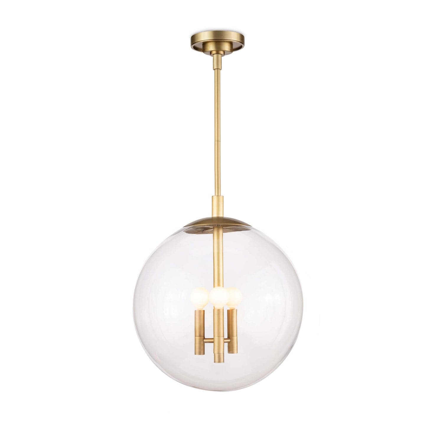 Regina Andrew - 16-1246NB - Three Light Pendant - Cafe - Natural Brass