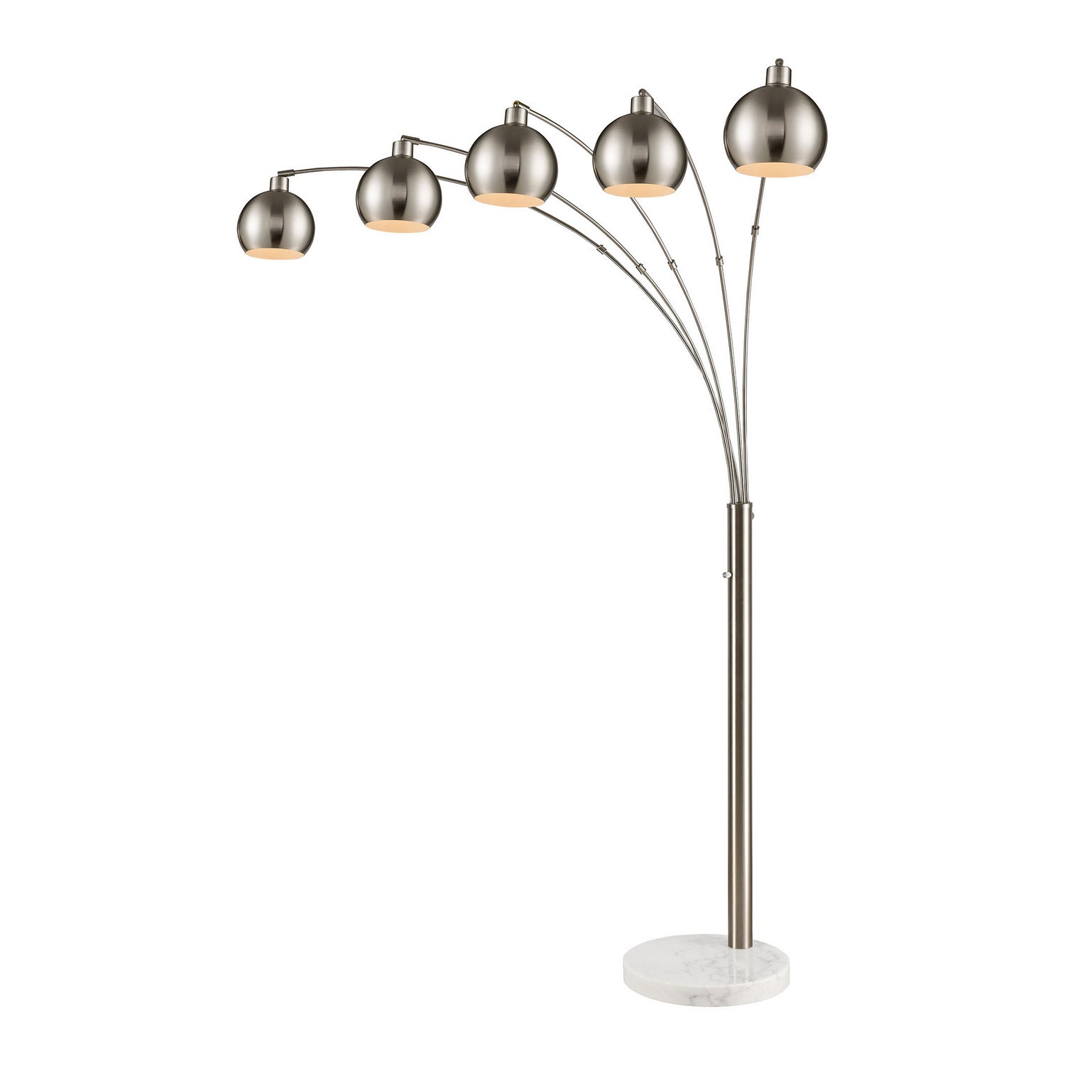 ELK Home - 77102 - Five Light Floor Lamp - Peterborough - Polished Nickel