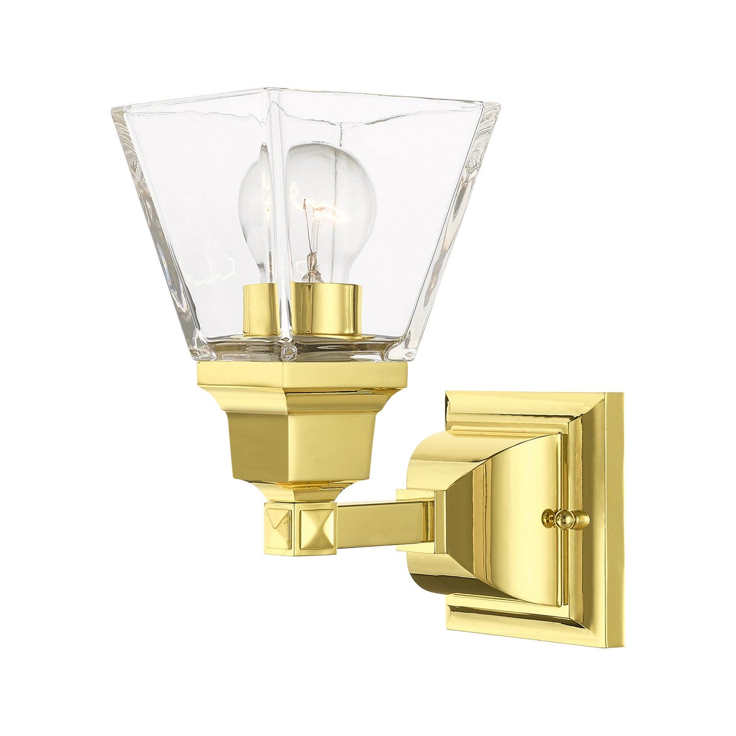Livex Lighting - 17171-02 - One Light Wall Sconce - Mission - Polished Brass