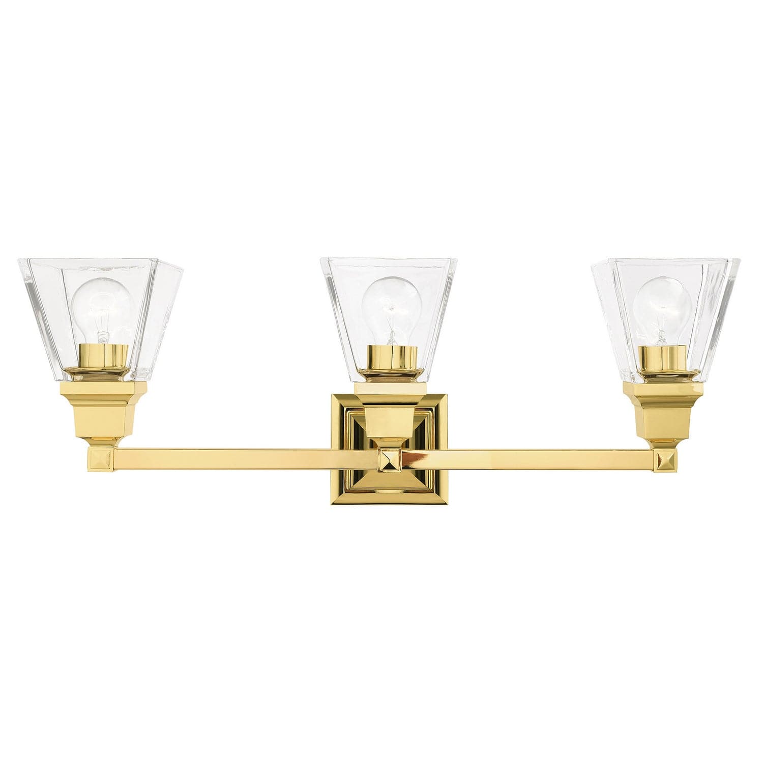 Livex Lighting - 17173-02 - Three Light Vanity - Mission - Polished Brass