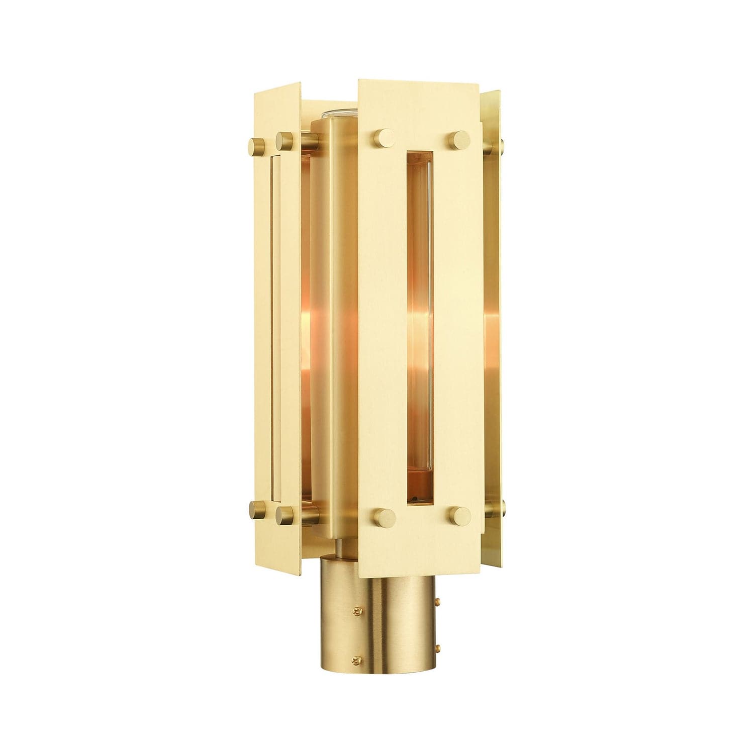 Livex Lighting - 21774-12 - One Light Outdoor Post Top Lantern - Utrecht - Satin Brass