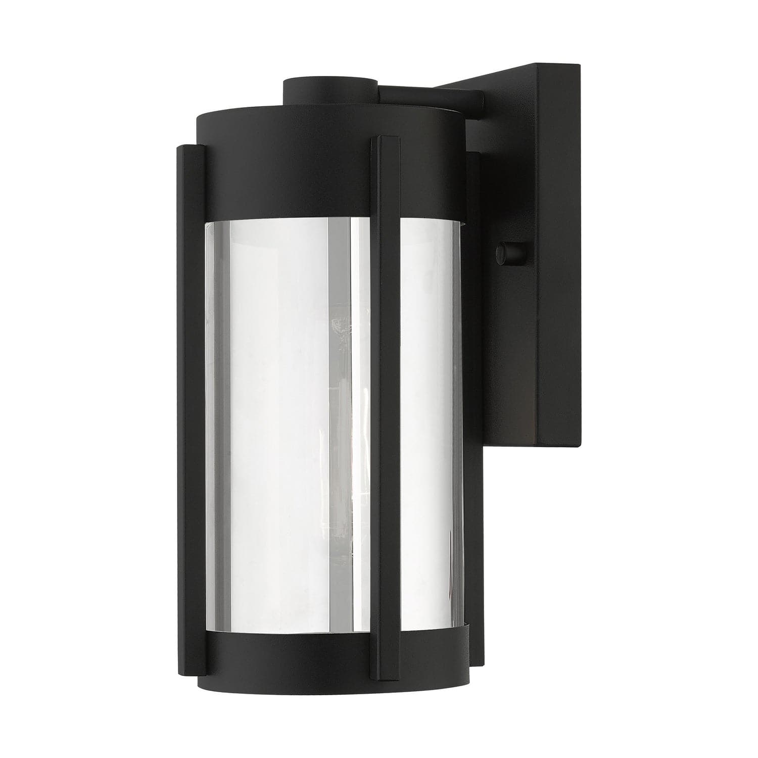 Livex Lighting - 22380-04 - One Light Outdoor Wall Lantern - Sheridan - Black w/ Brushed Nickels