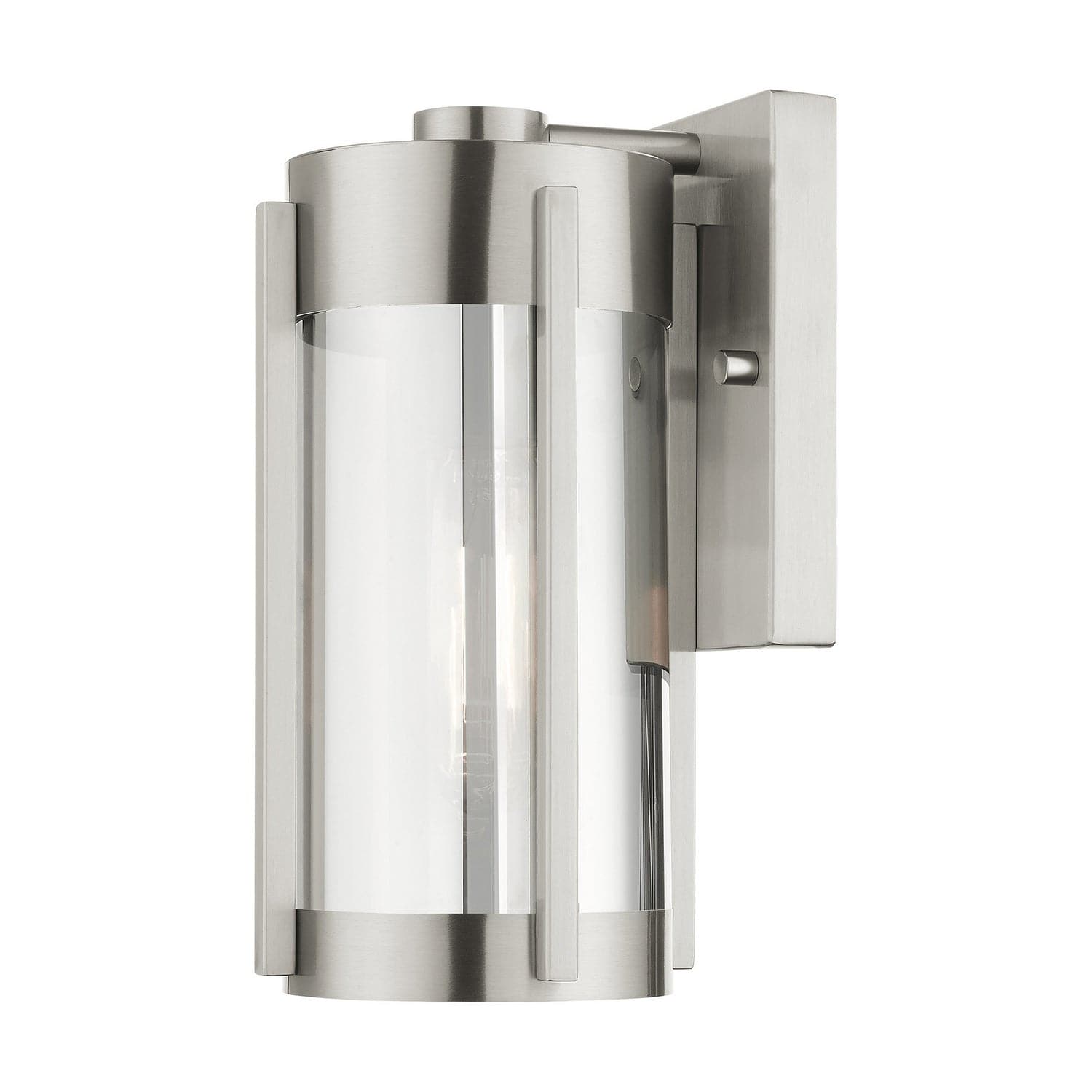 Livex Lighting - 22380-91 - One Light Outdoor Wall Lantern - Sheridan - Brushed Nickel