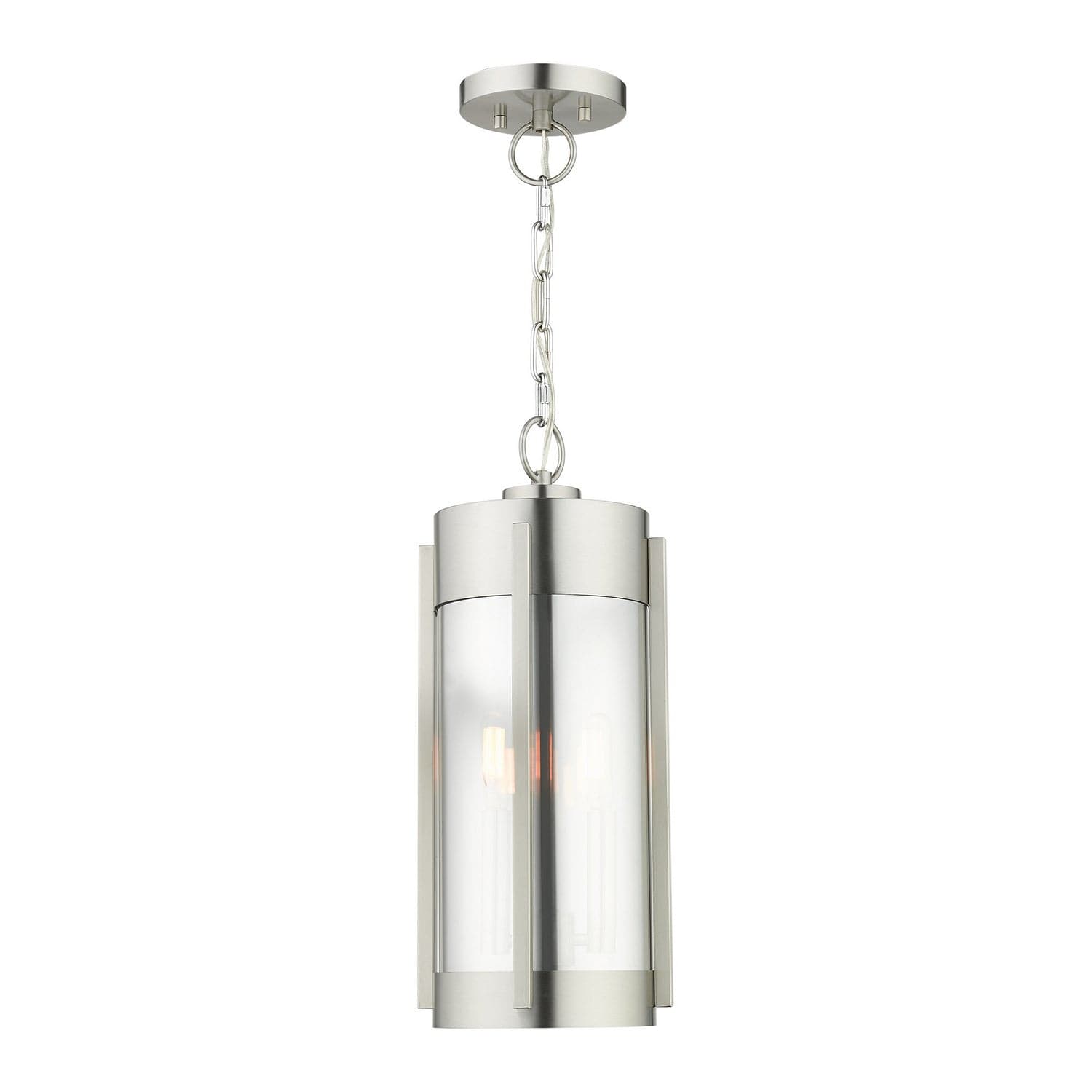 Livex Lighting - 22385-91 - Two Light Outdoor Pendant - Sheridan - Brushed Nickel