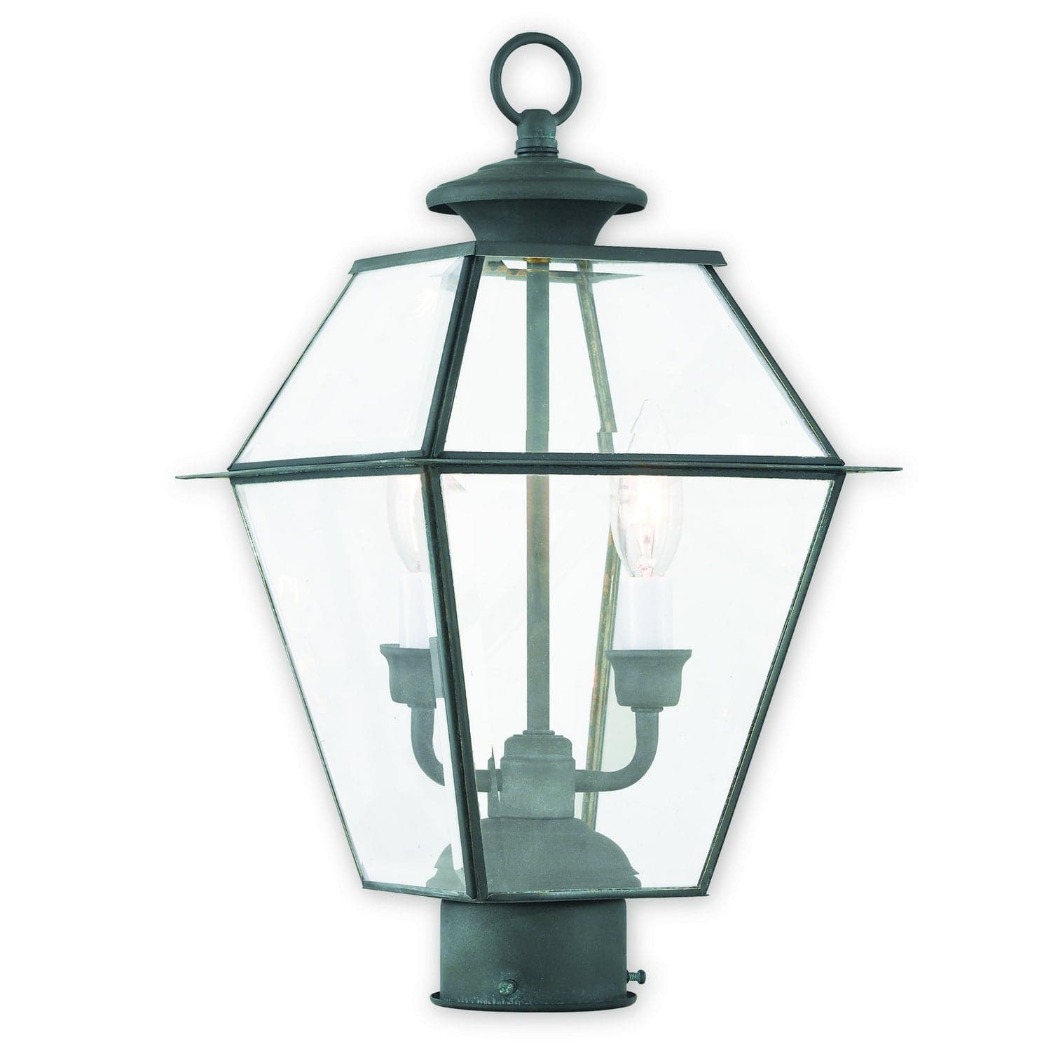 Livex Lighting - 2284-61 - Two Light Outdoor Post Lantern - Westover - Charcoal