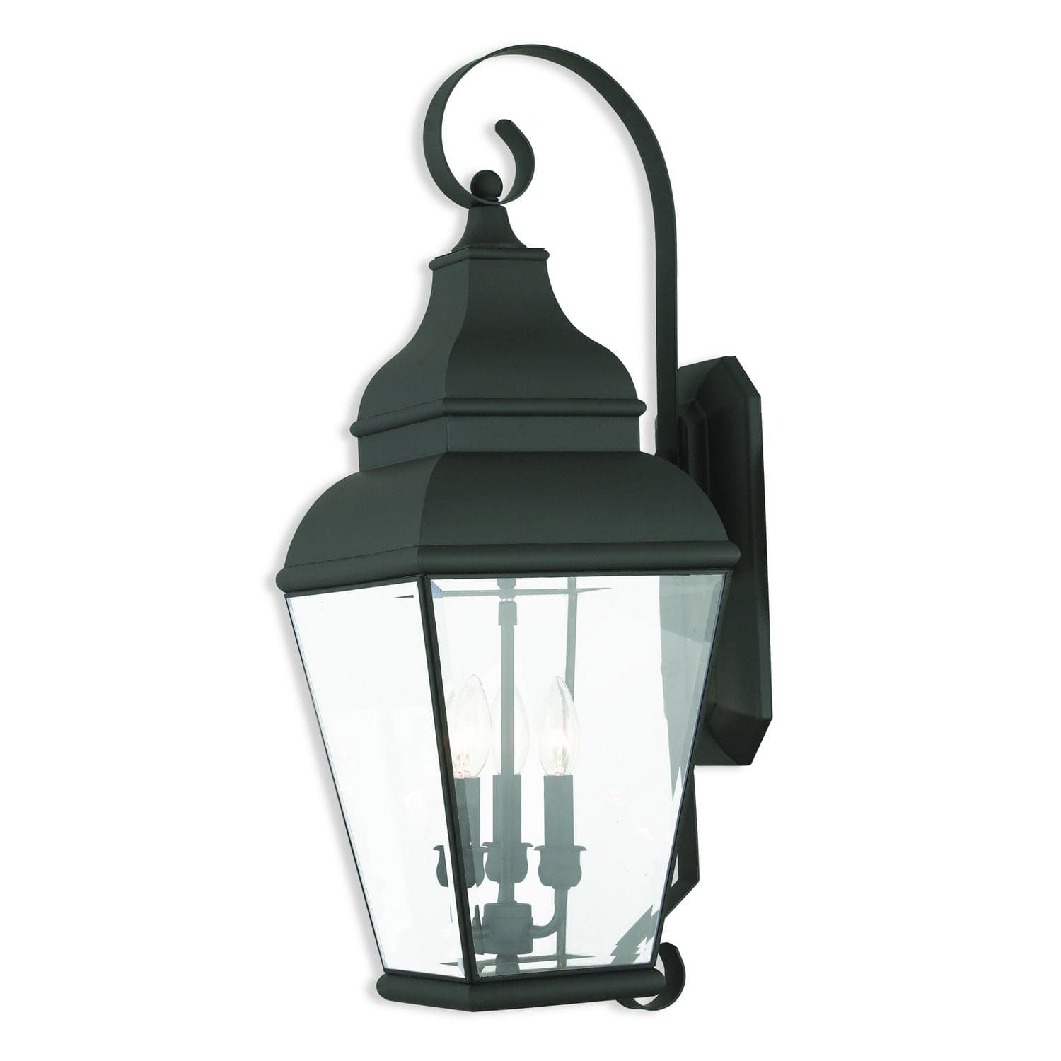 Livex Lighting - 2593-04 - Three Light Outdoor Wall Lantern - Exeter - Black