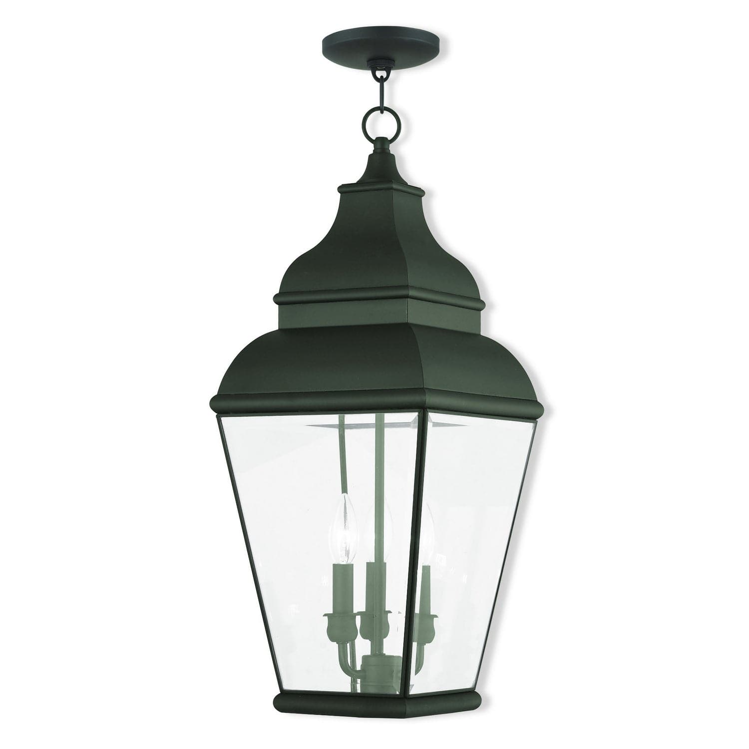 Livex Lighting - 2597-04 - Three Light Outdoor Pendant - Exeter - Black