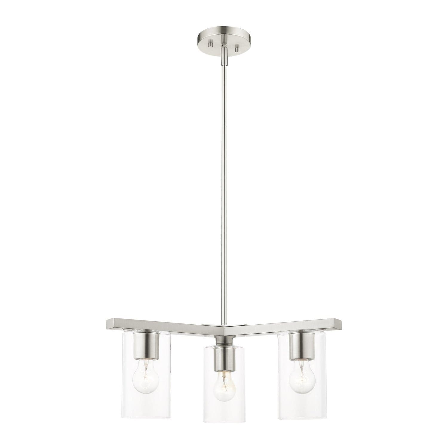 Livex Lighting - 45473-91 - Three Light Chandelier - Zurich - Brushed Nickel