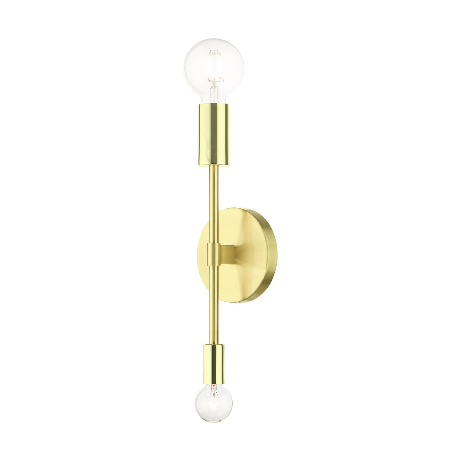 Livex Lighting - 46438-12 - Two Light Wall Sconce - Blairwood - Satin Brass w/ Polished Brasss