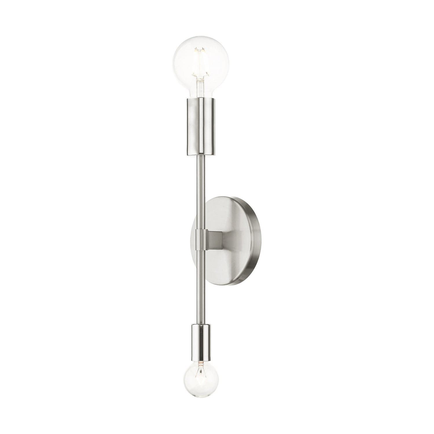 Livex Lighting - 46438-91 - Two Light Wall Sconce - Blairwood - Brushed Nickel w/ Polished Nickels
