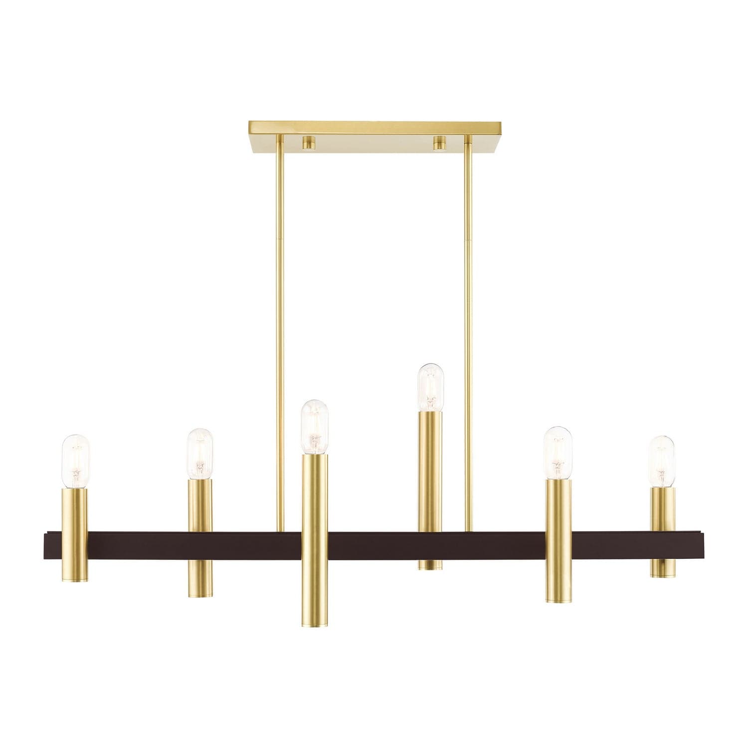 Livex Lighting - 46866-12 - Six Light Chandelier - Helsinki - Satin Brass w/ Bronzes