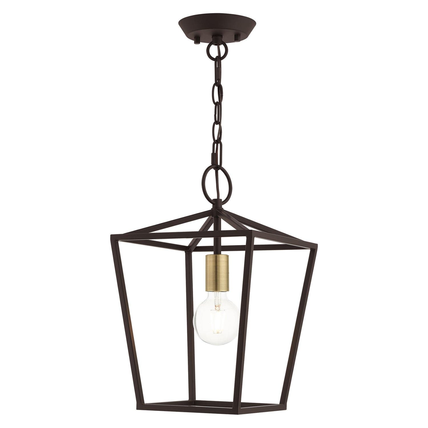 Livex Lighting - 49432-07 - One Light Convertible Semi Flush/Lantern - Devone - Bronze
