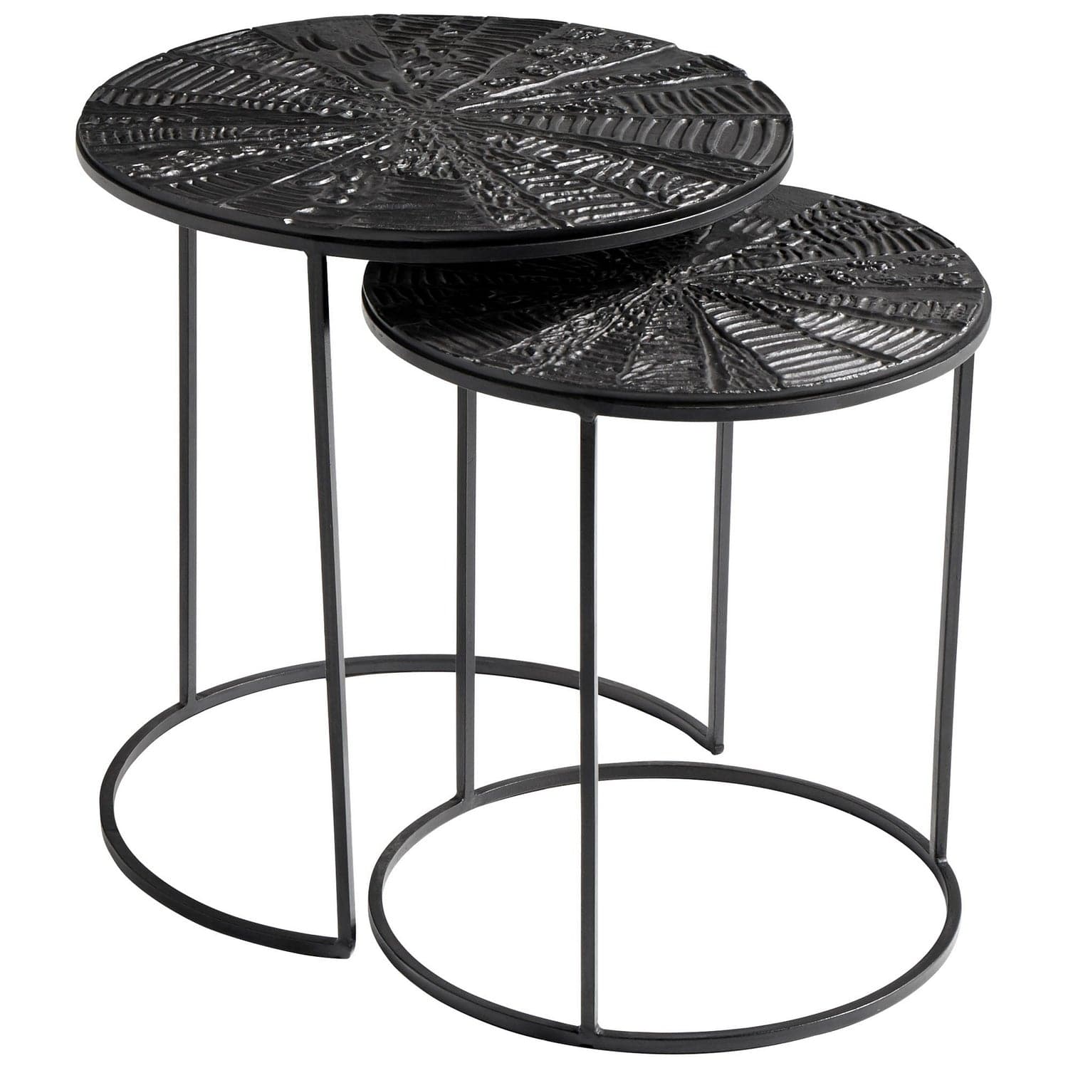 Cyan - 10090 - Nesting Tables - Bronze And Black