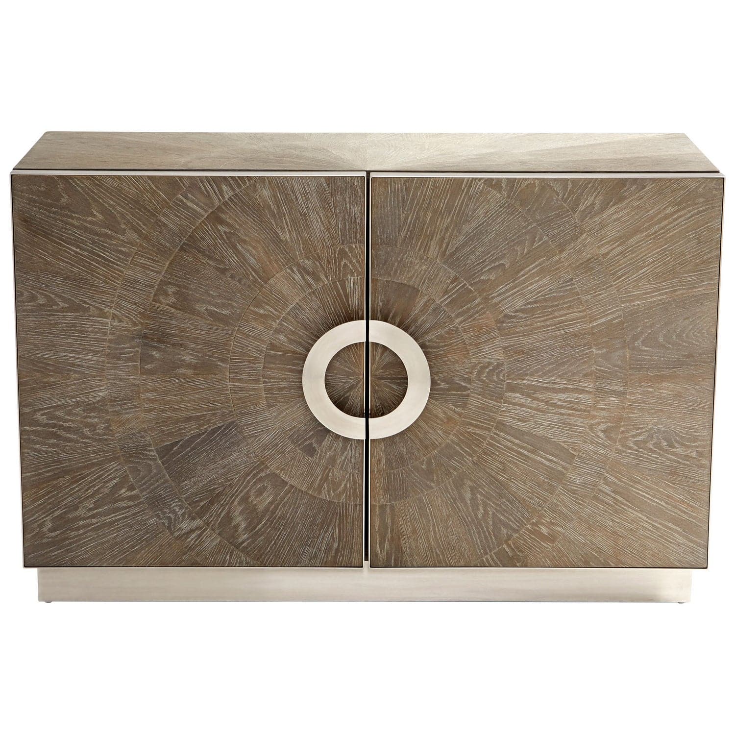 Cyan - 10227 - Cabinet - Weathered Oak And Stainless Steel