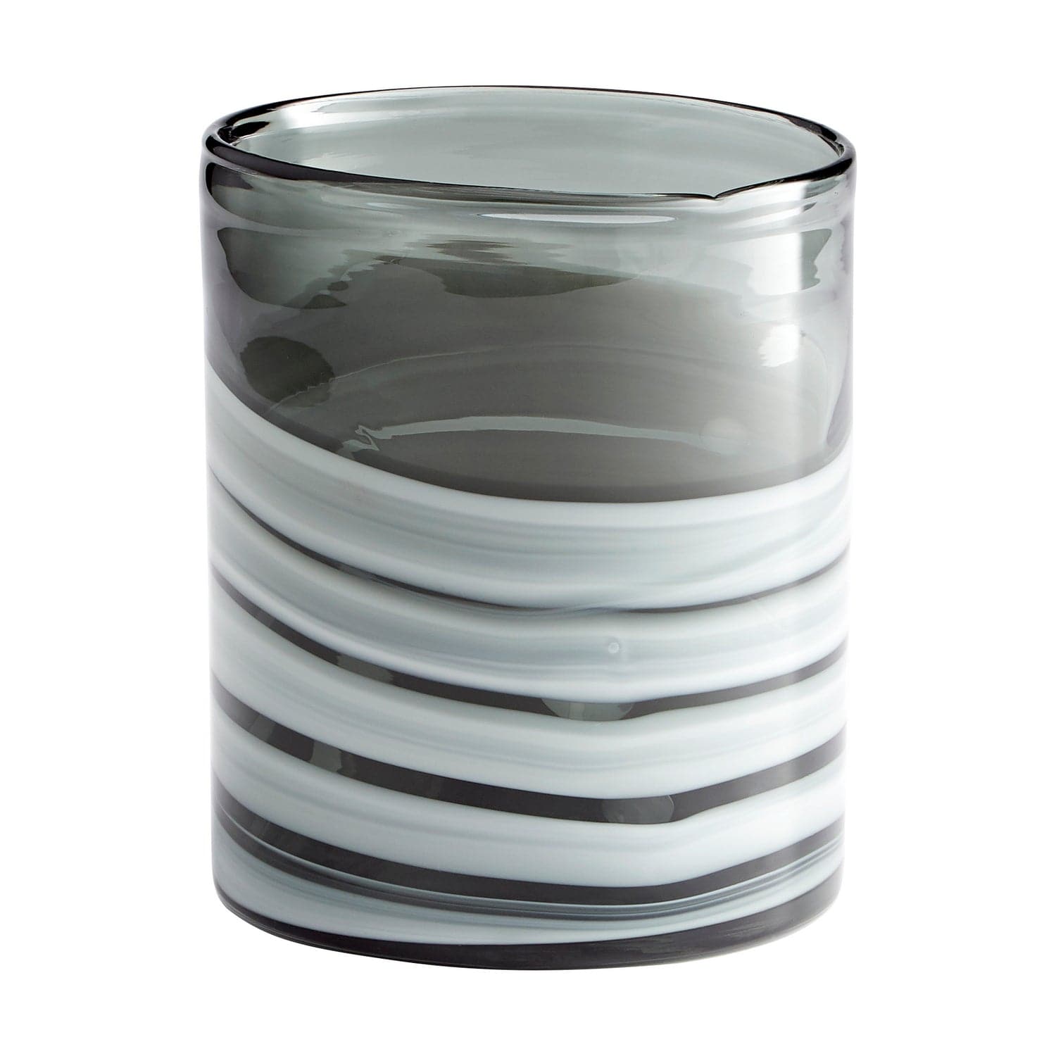 Cyan - 10470 - Vase - White And Silver