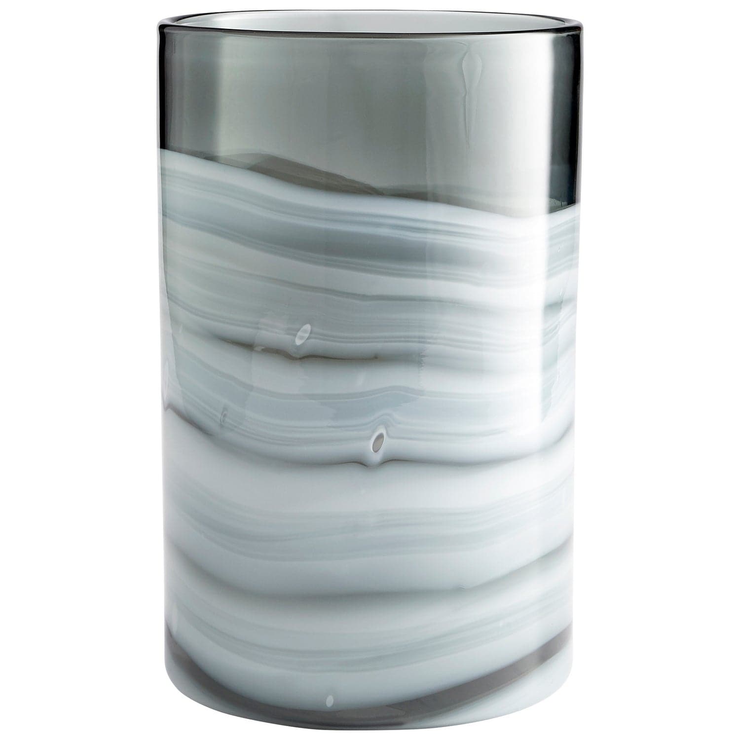 Cyan - 10472 - Vase - White And Silver