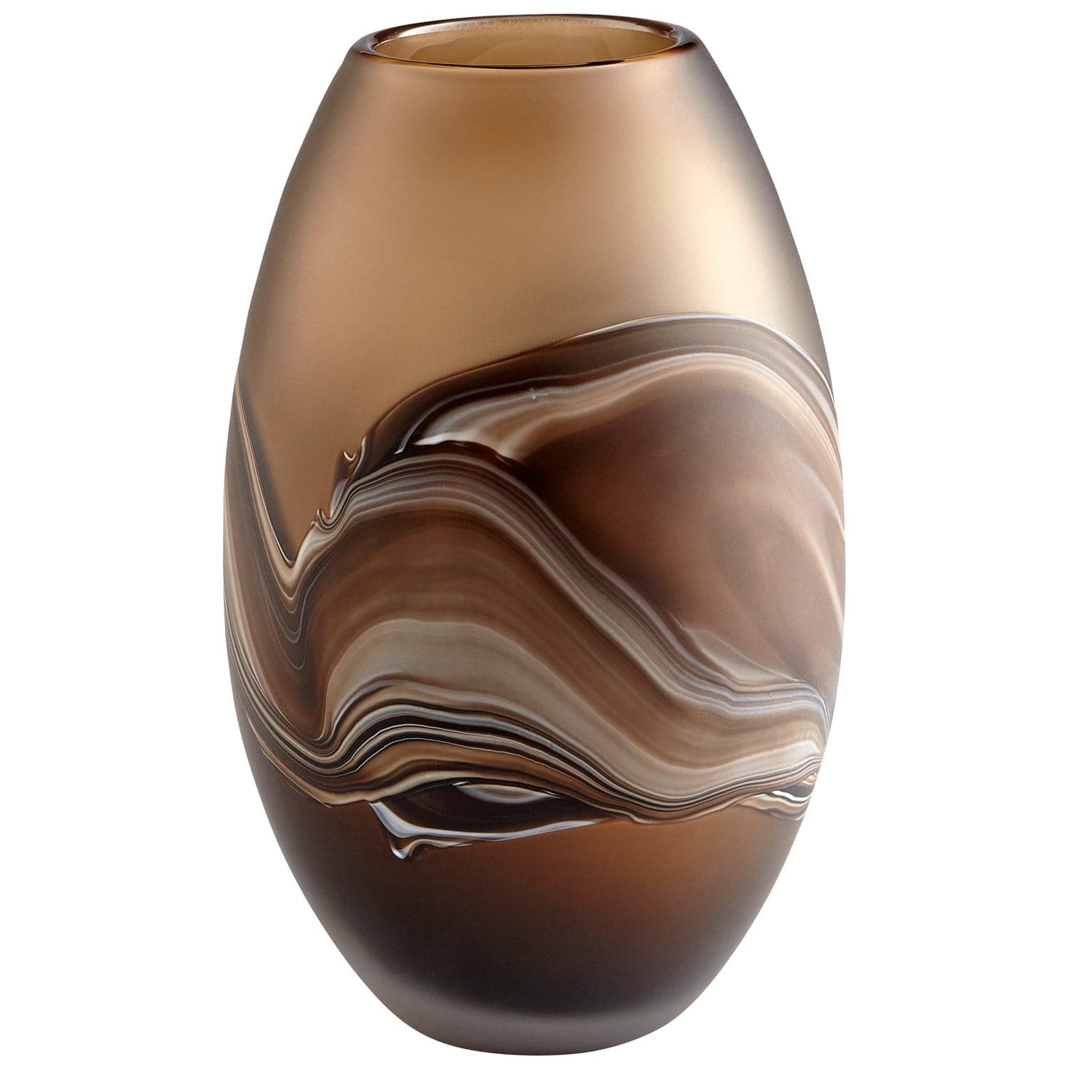 Cyan - 10479 - Vase - Amber Swirl