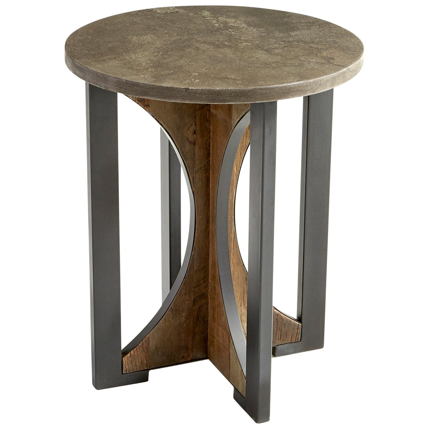Cyan - 10503 - Side Table - Bronze And Dark Elm