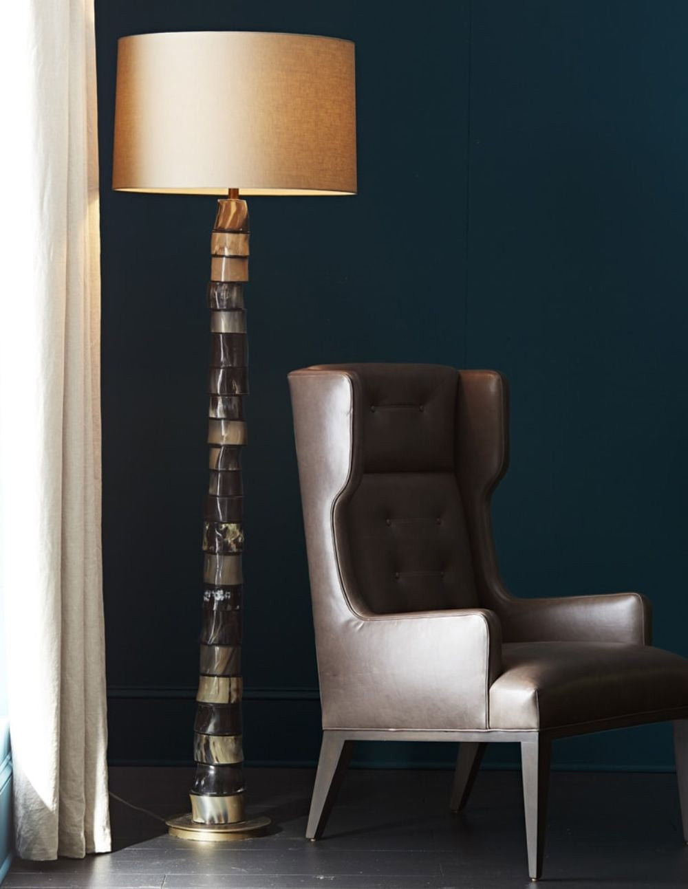 One Light Floor Lamp from the Miller collection in Natural finish
