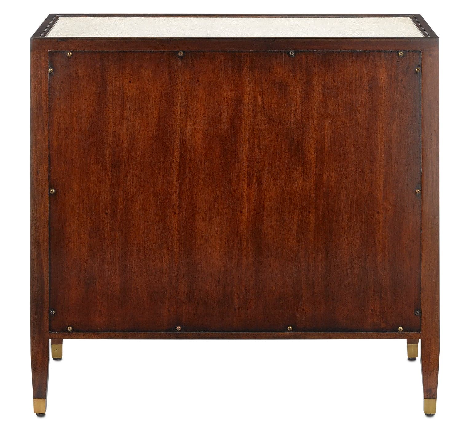 Chest from the Evie collection in Ivory/Dark Walnut/Brass finish