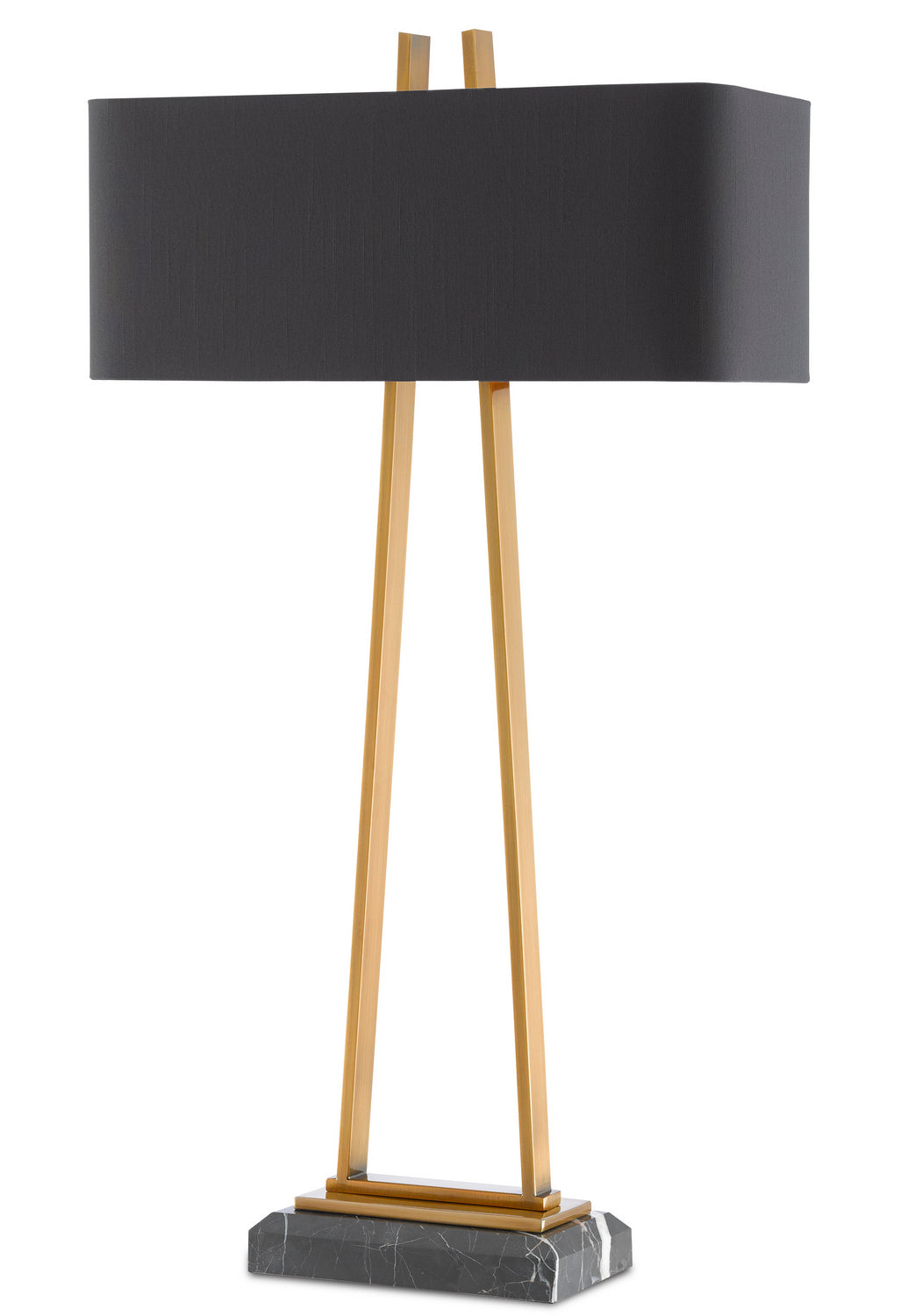 Two Light Table Lamp from the Adorn collection in Antique Brass/Black finish