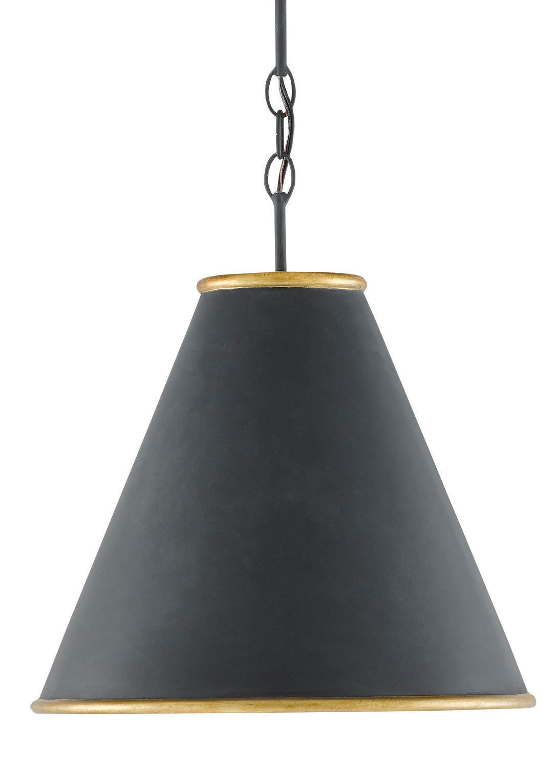 One Light Pendant from the Pierrepont collection in Antique Black/Contemporary Gold Leaf/Painted Gold finish