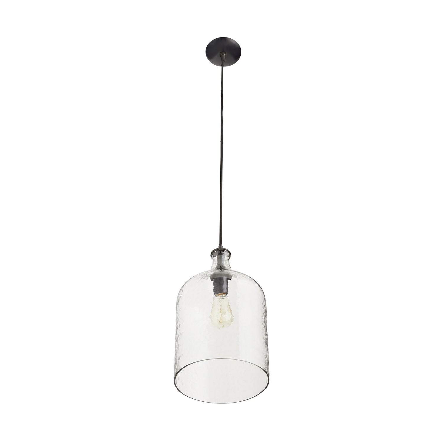 One Light Pendant from the Noreen collection in Clear Hammered finish