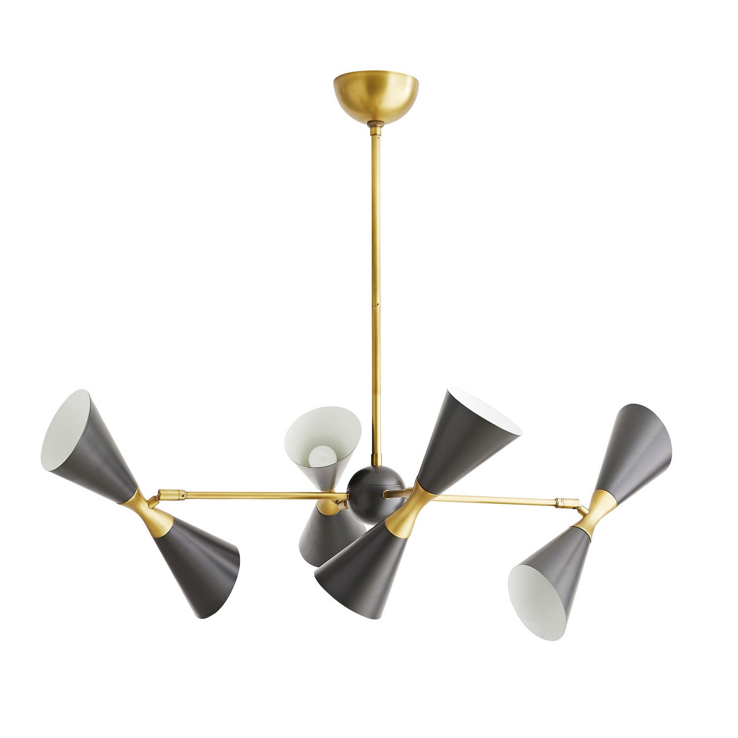 Eight Light Chandelier from the Fuentes collection in Antique Brass finish