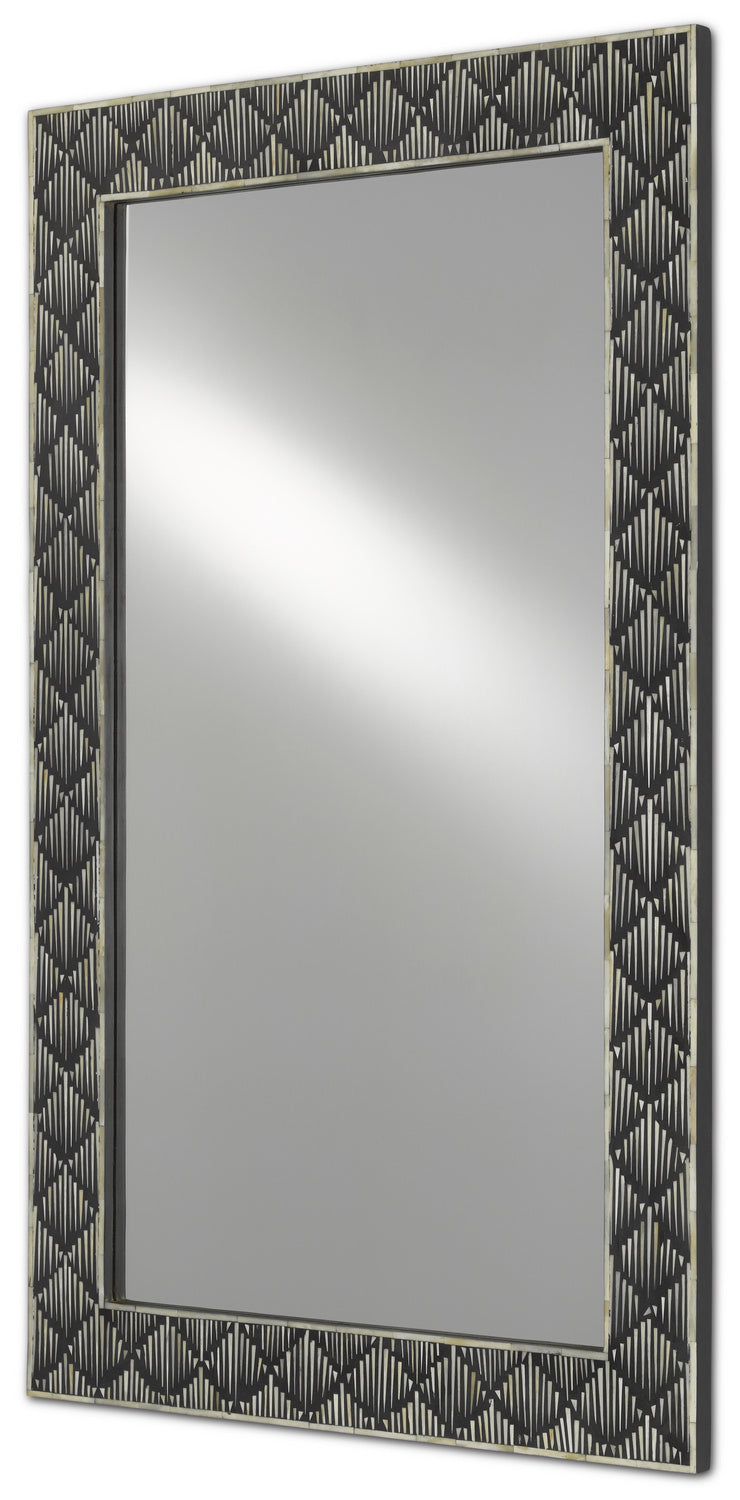 Mirror from the Davos collection in Black/White/Mirror finish