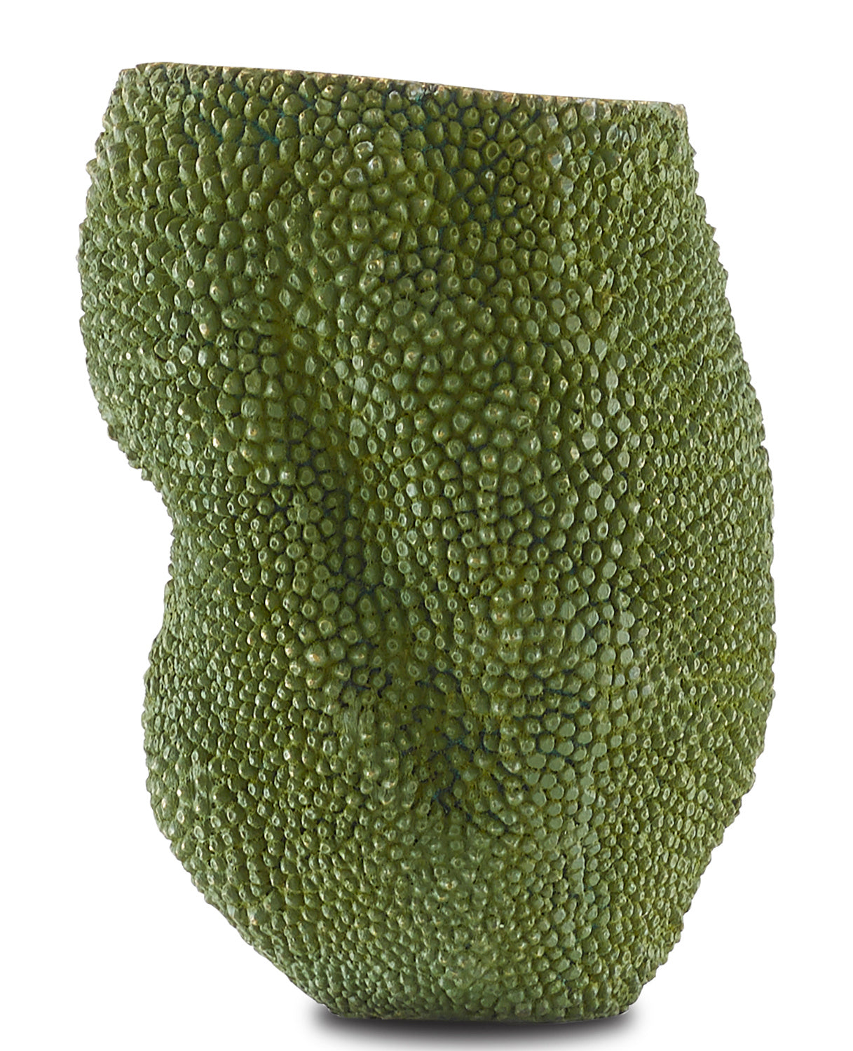Vase from the Jackfruit collection in Green/Gold finish