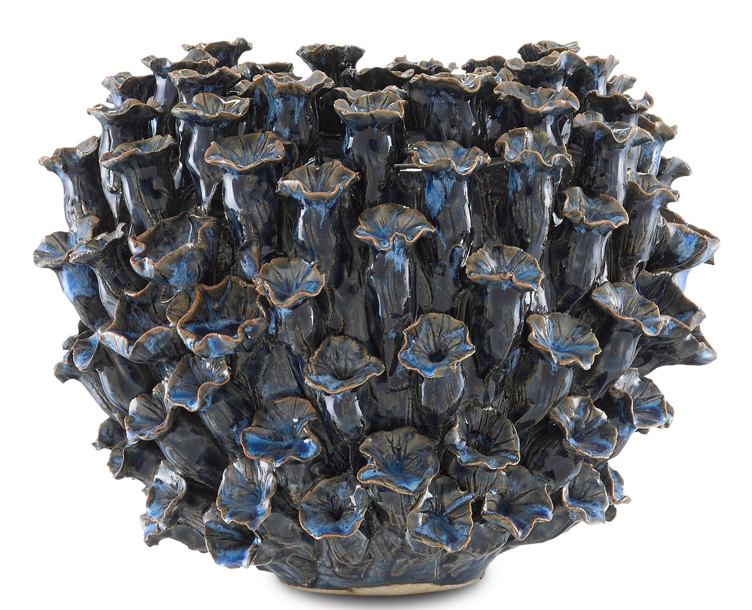 Vase from the Manitapi collection in Blue finish