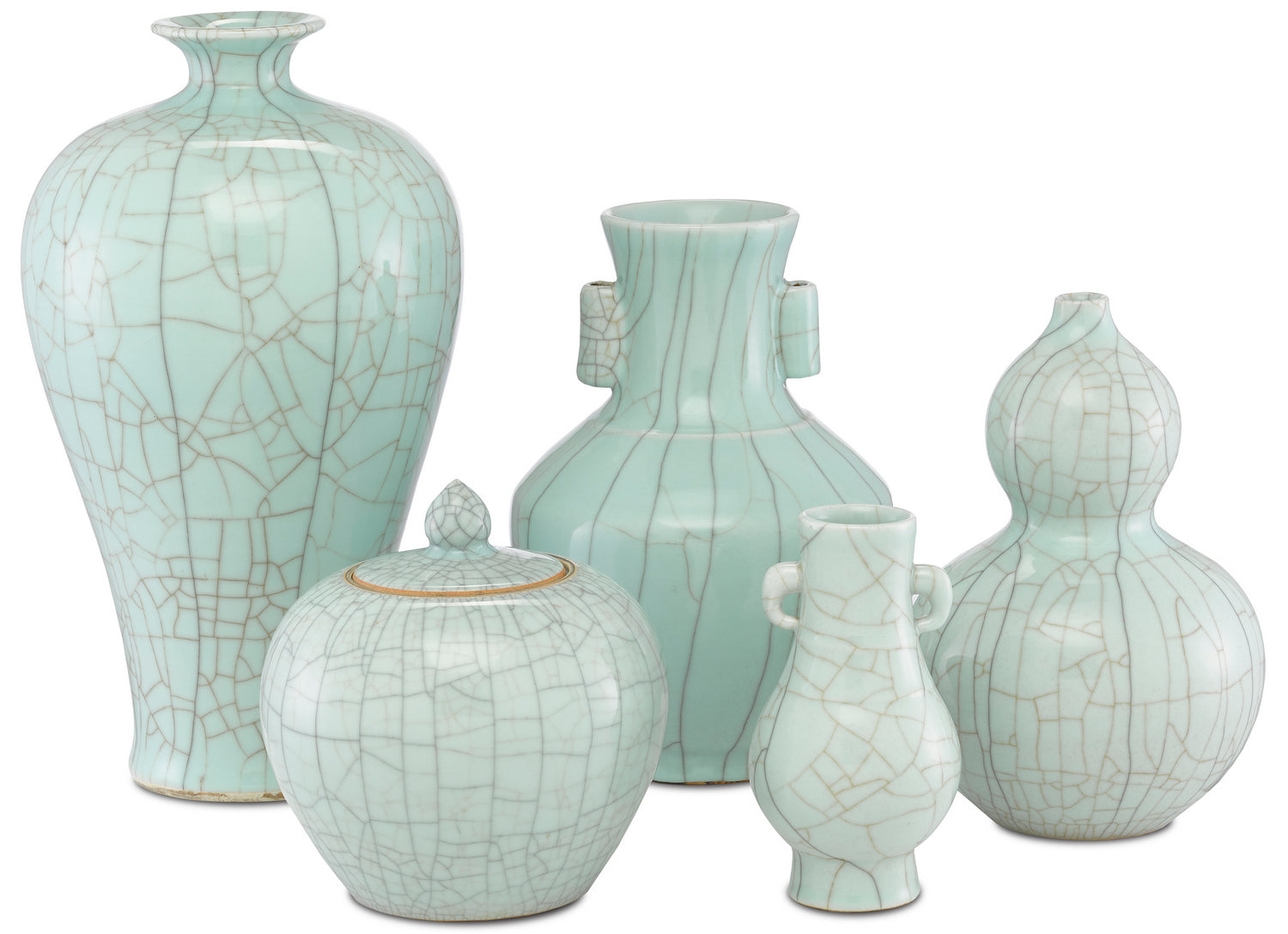 Vase from the Maiping collection in Celadon Crackle finish