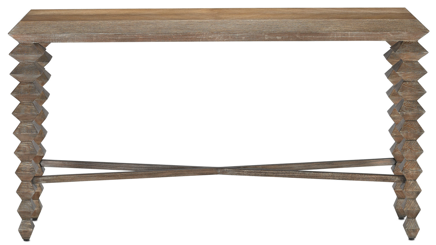 Console Table from the Saranya collection in Light Pepper finish