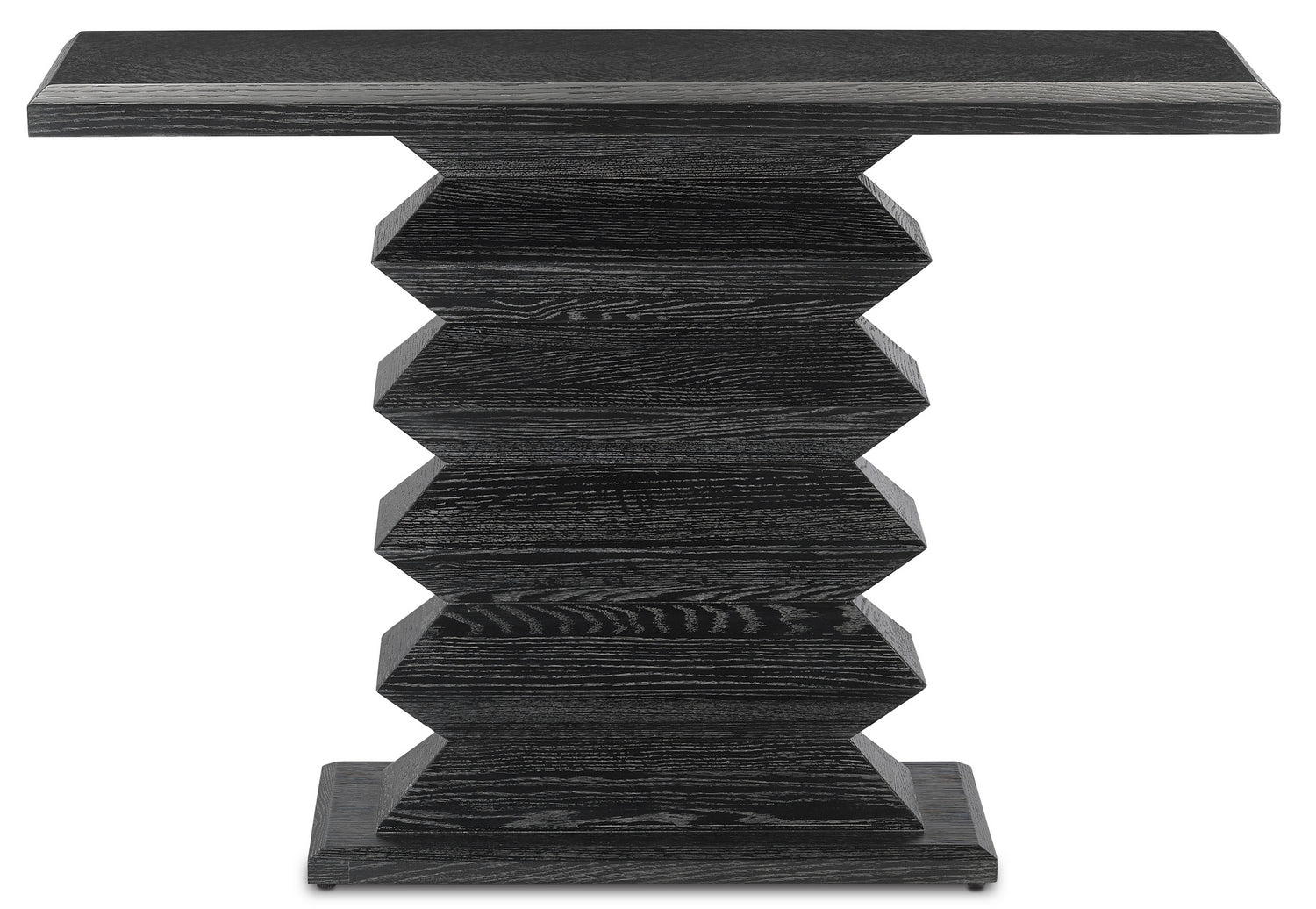 Console Table from the Sayan collection in Cerused Black finish