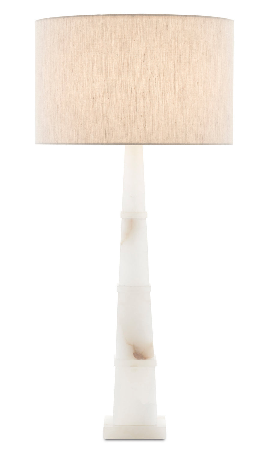 One Light Table Lamp from the Alabastro collection in Alabaster/Polished Nickel finish