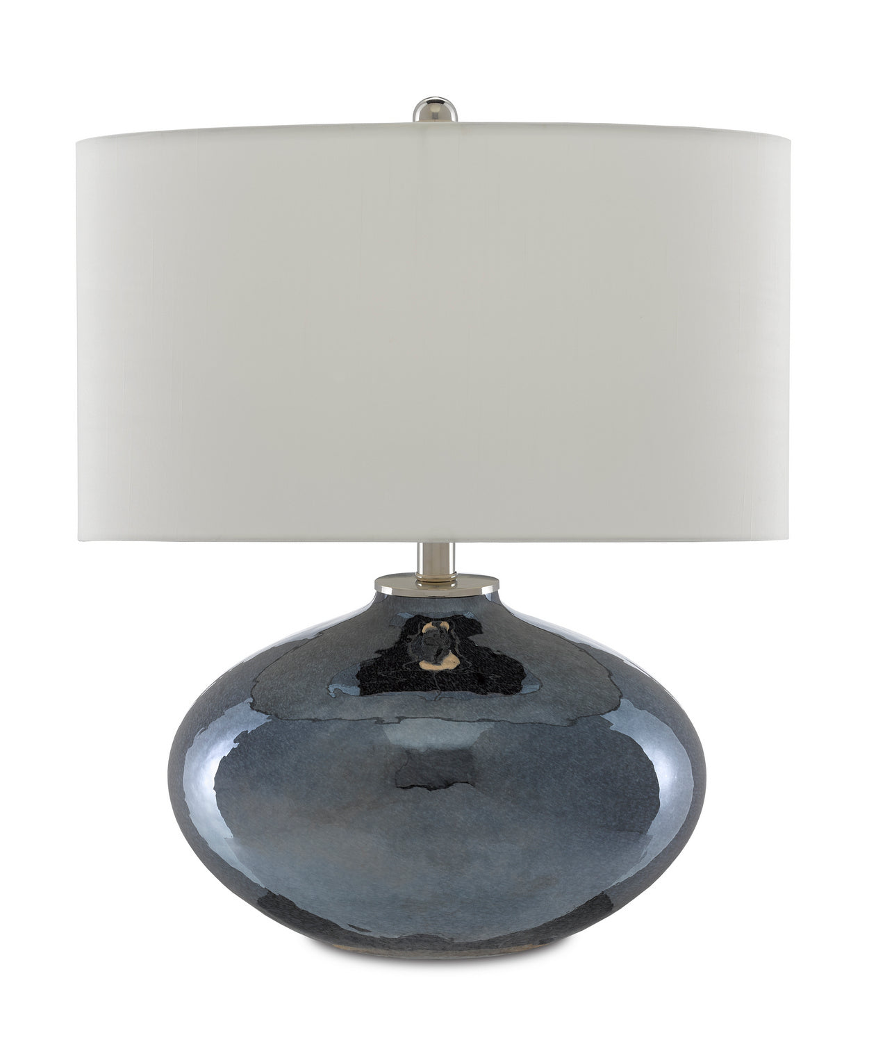 One Light Table Lamp from the Lucent collection in Blue Plated/Polished Nickel finish
