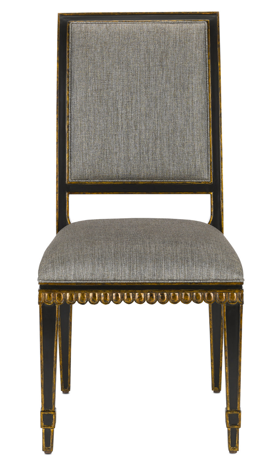 Chair from the Ines collection in Caviar Black/Antique Gold finish