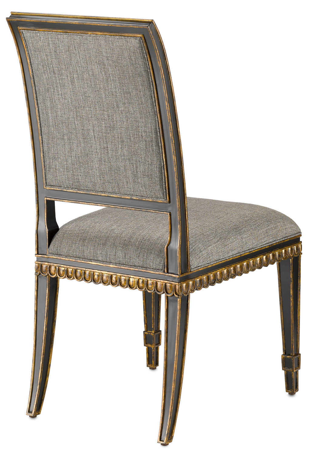 Chair from the Ines collection in Caviar Black/Antique Gold finish