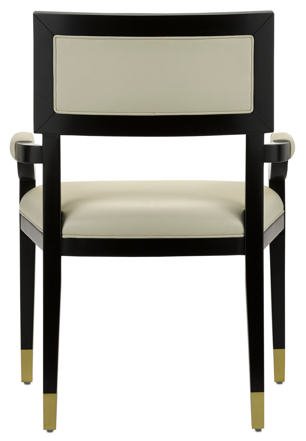 Chair from the Barry Goralnick collection in Caviar Black/Brushed Brass/Milk finish