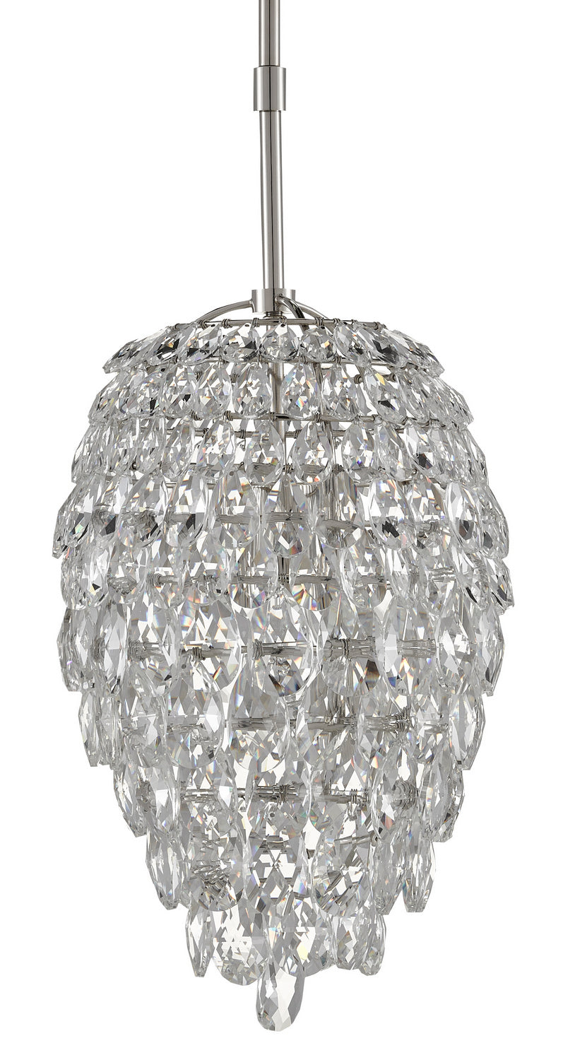 One Light Pendant from the Aisling collection in Polished Nickel finish