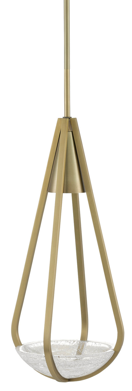 LED Pendant from the Nefertiti collection in Brushed Brass finish