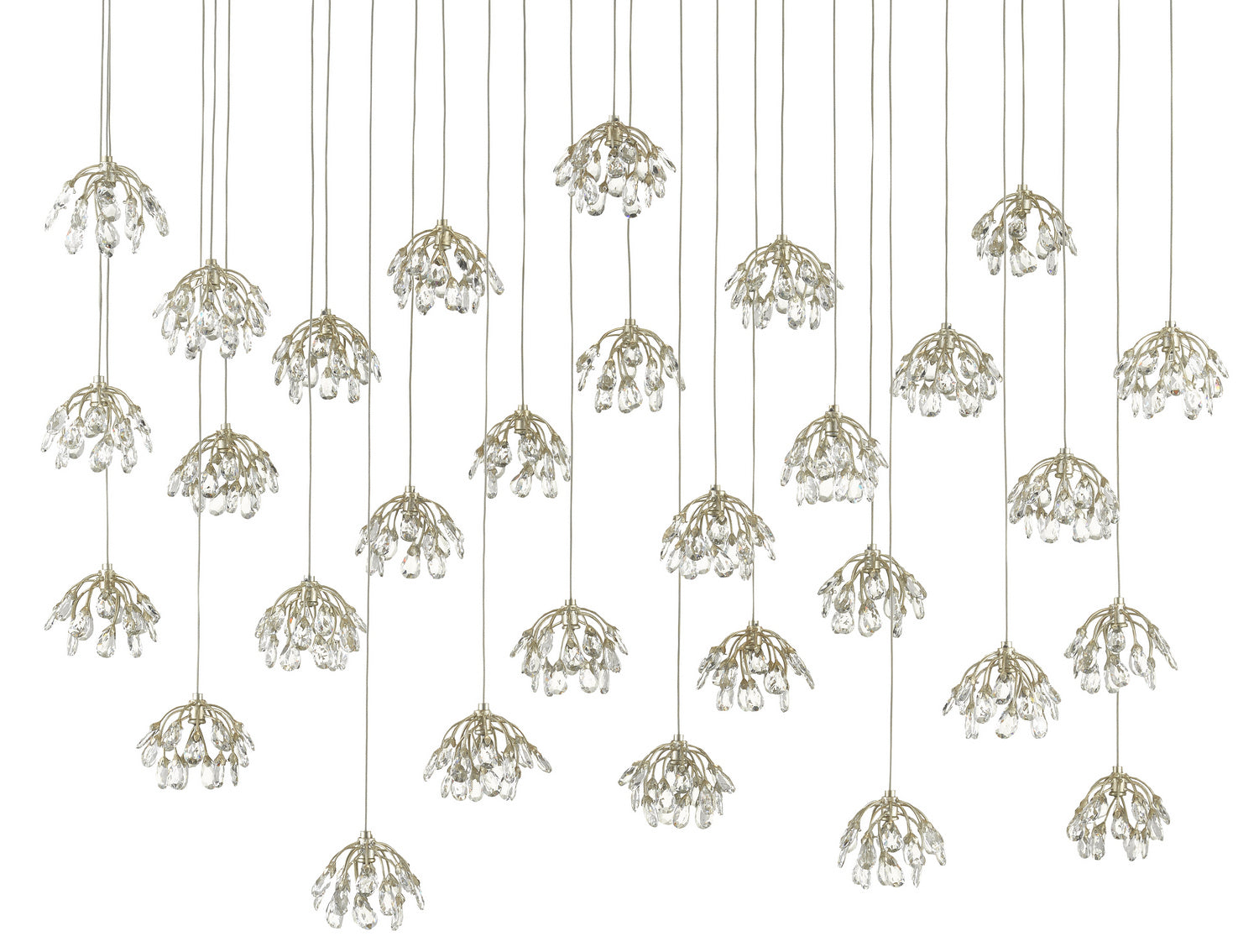 30 Light Pendant from the Crystal collection in Crystal/Contemporary Silver/Silver finish