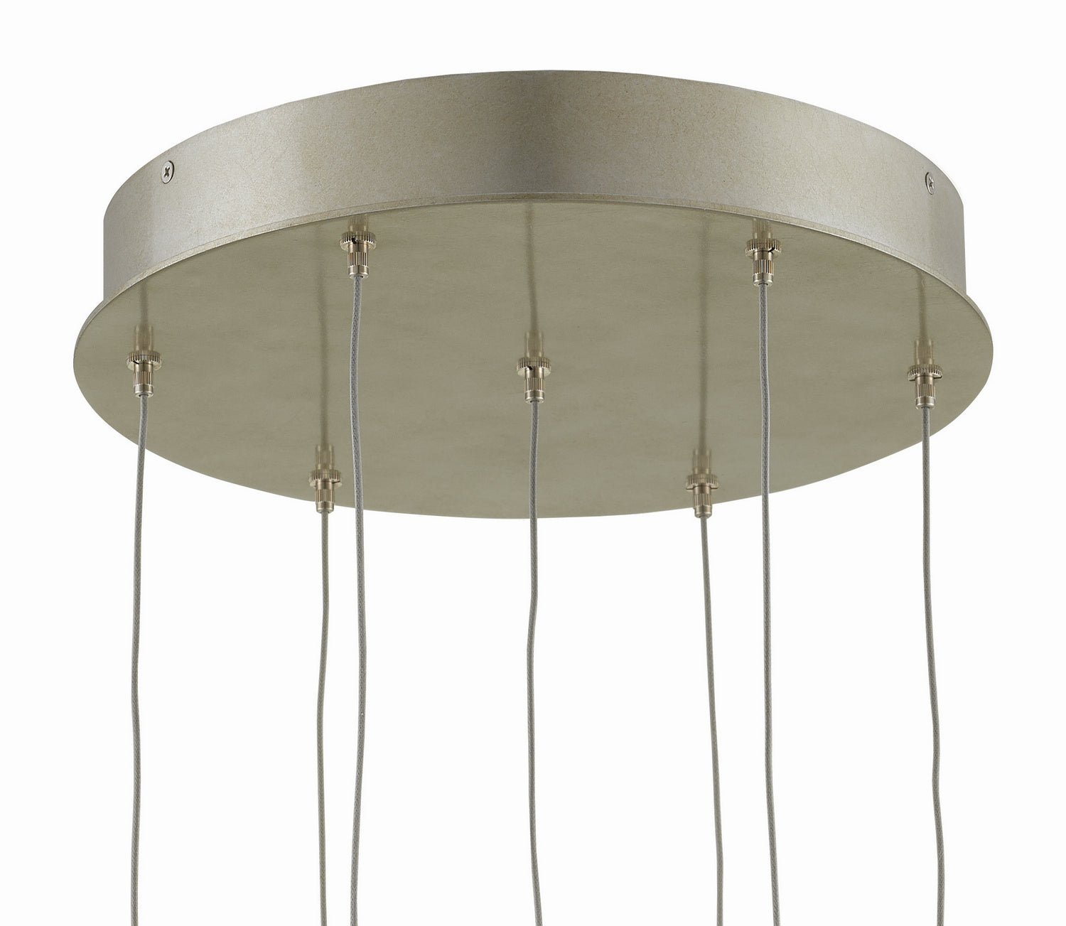 Seven Light Pendant from the Giro collection in Painted Silver/Nickel/Blue finish