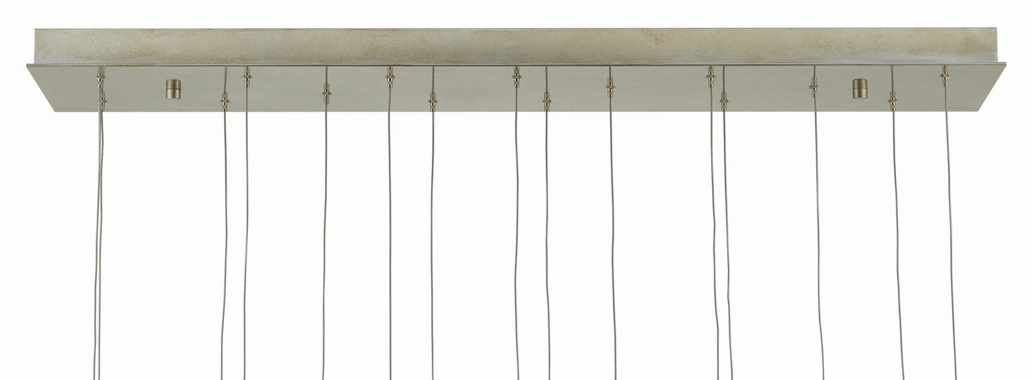 15 Light Pendant from the Giro collection in Painted Silver/Nickel/Blue finish