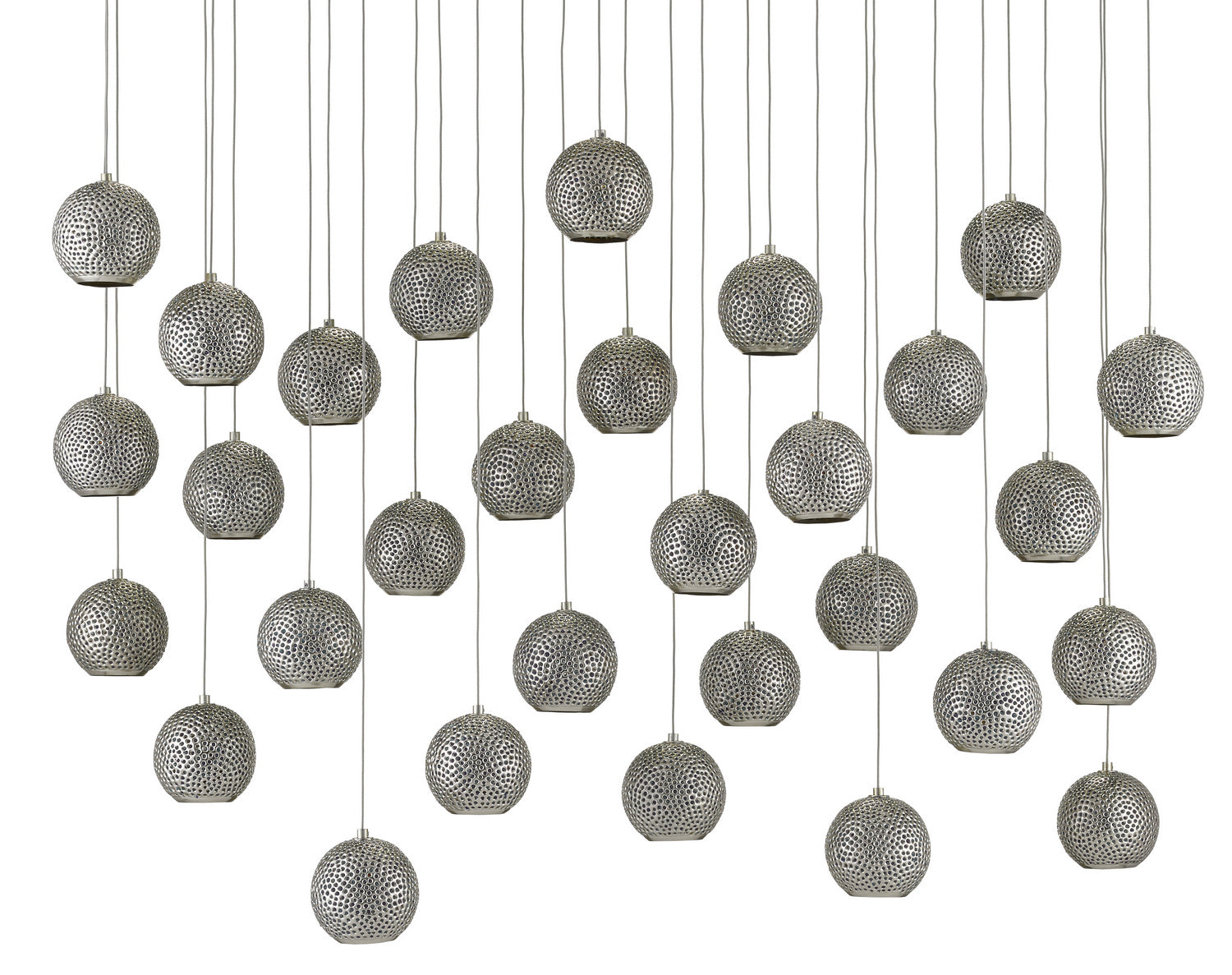 30 Light Pendant from the Giro collection in Painted Silver/Nickel/Blue finish