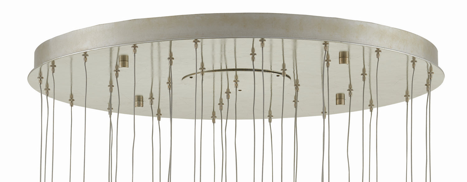 36 Light Pendant from the Birds collection in Painted Silver/Clear finish