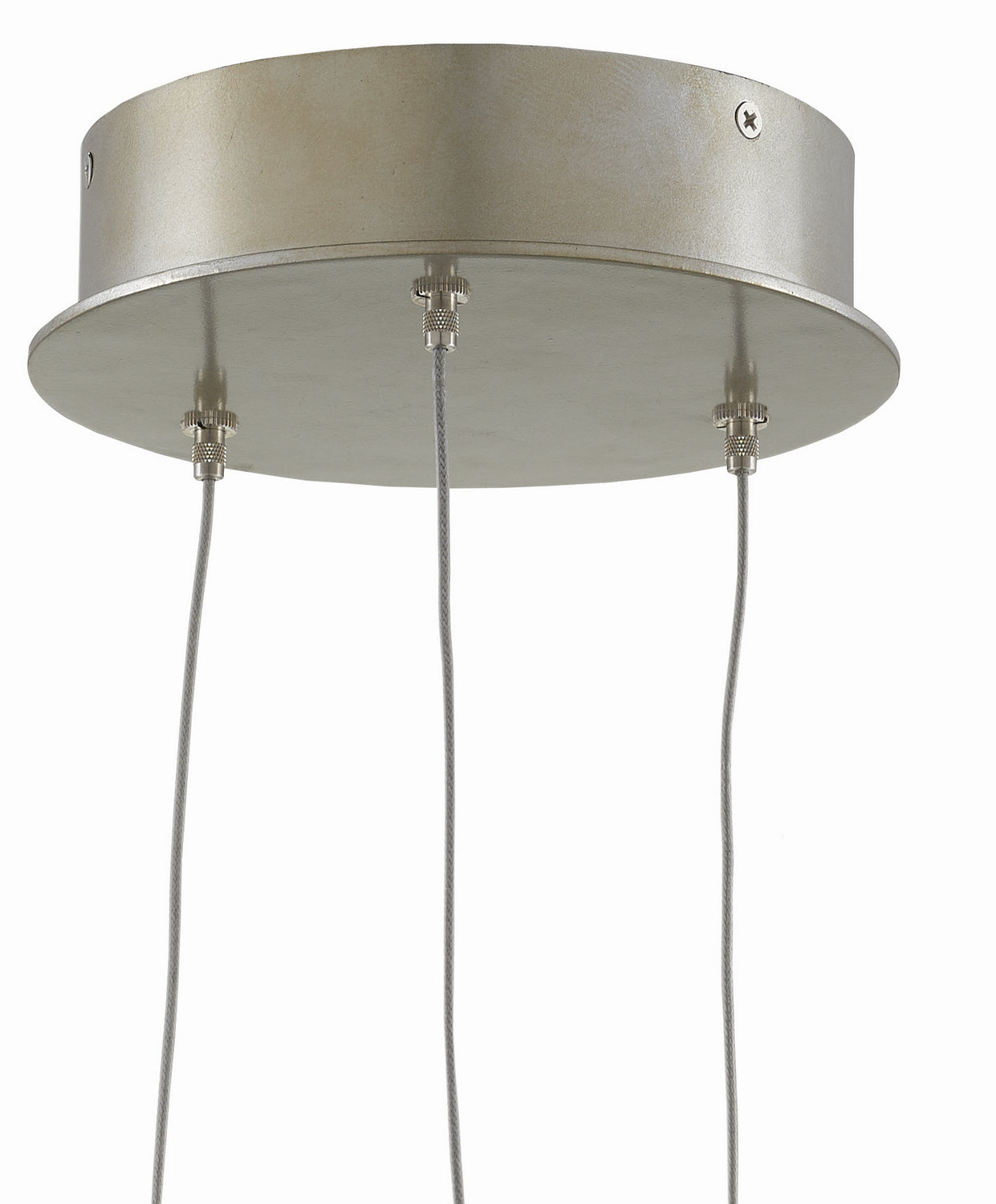 Three Light Pendant from the Glace collection in Painted Silver/Antique Brass finish