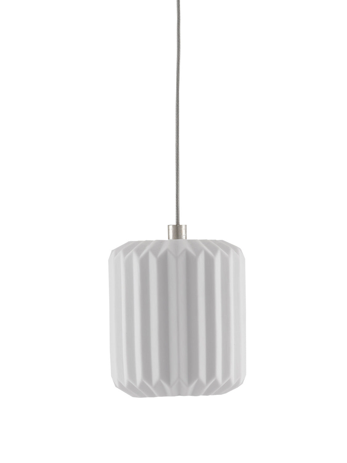 One Light Pendant from the Dove collection in Painted Silver/White finish